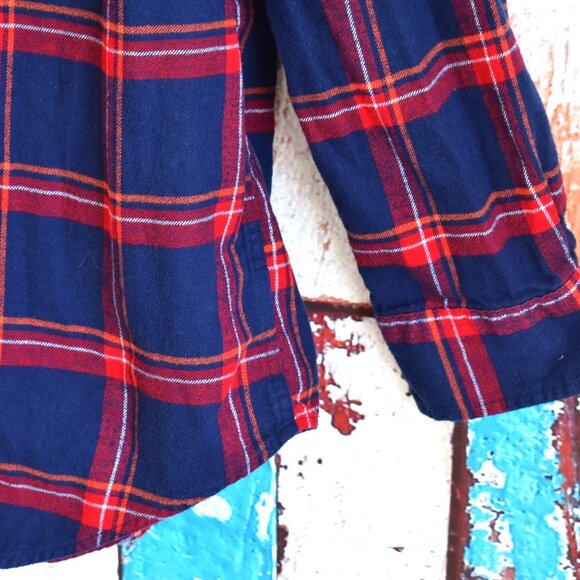 Men's Chaps Performance Button Up Plaid Flannel Shirt Long Sleeve XLARGE Red - Picture 5 of 11